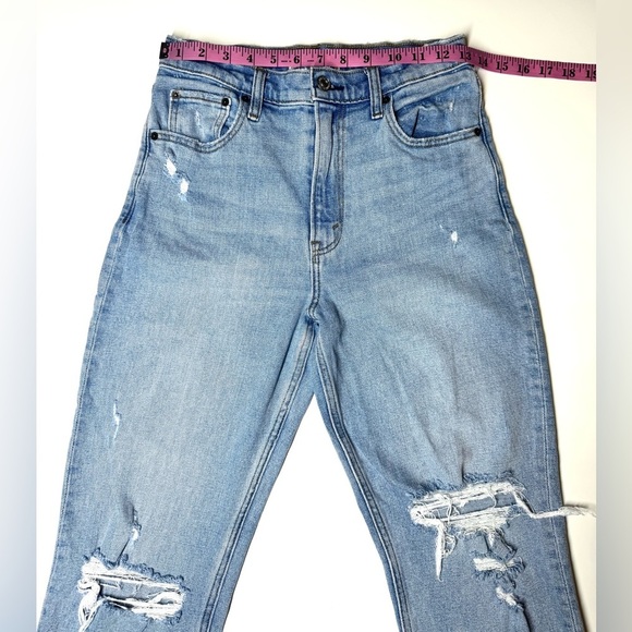 Abercrombie & Fitch The Mom High Rise Distressed Women's Jeans Size 27/4 R - Picture 5 of 10